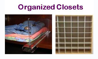 closet organizatioon acrylic